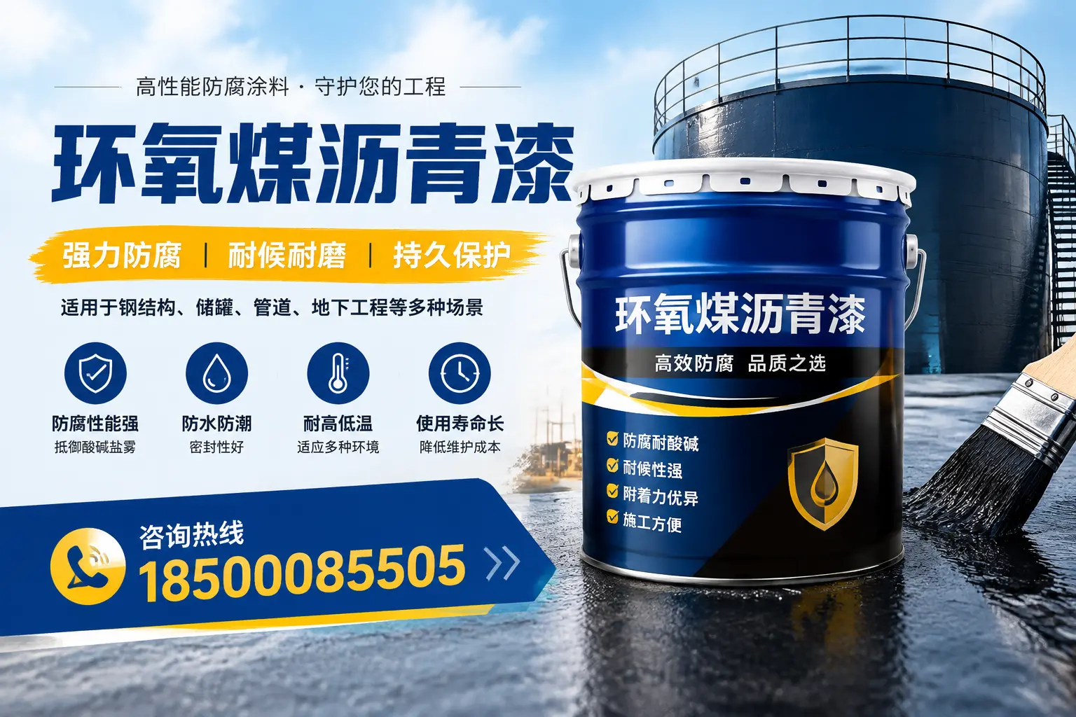 环氧煤沥青漆在工业中的应用,七台河企业的选择